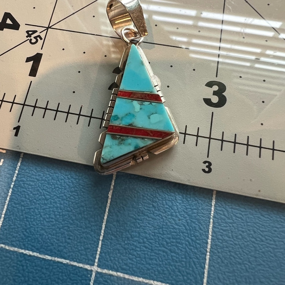 Sterling silver turquoise pendant